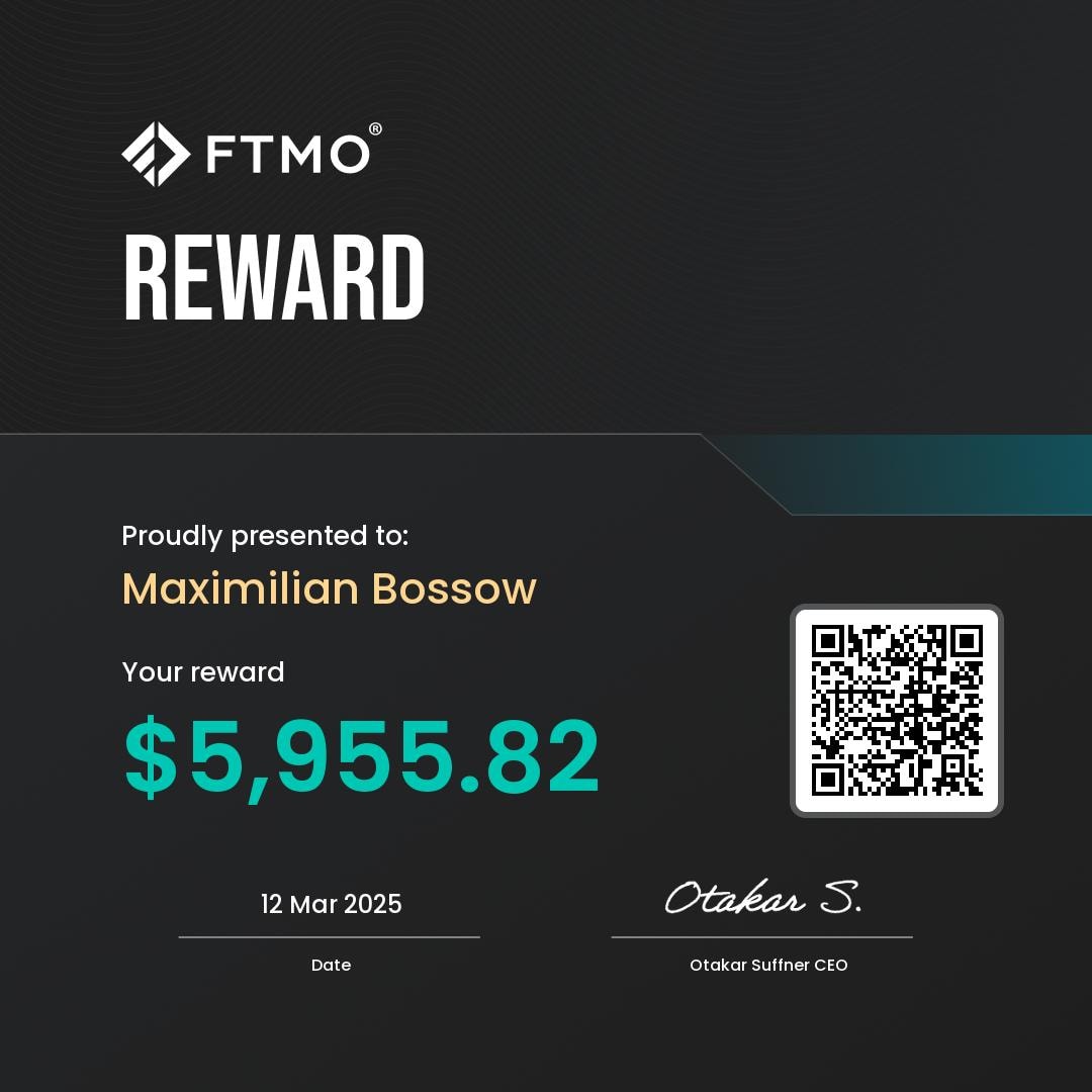 FTMO profit-split payout — funded account #1