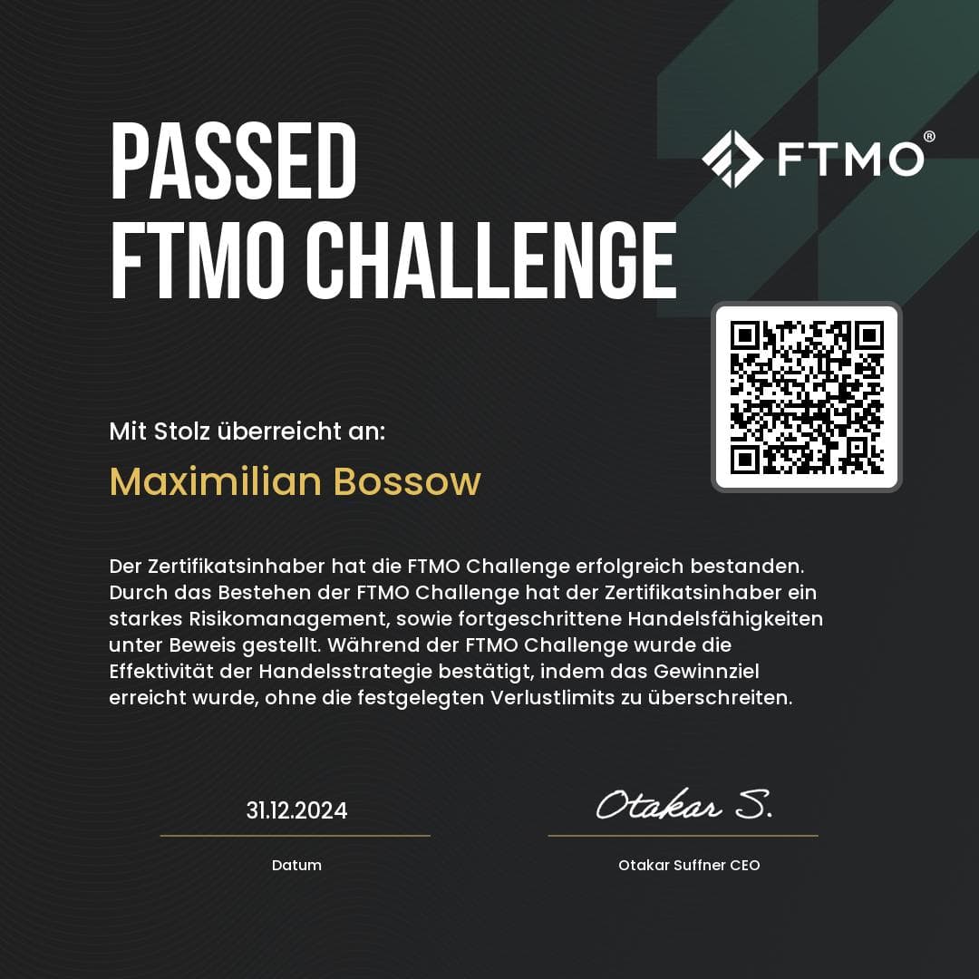 FTMO Challenge passed — fifth Challenge