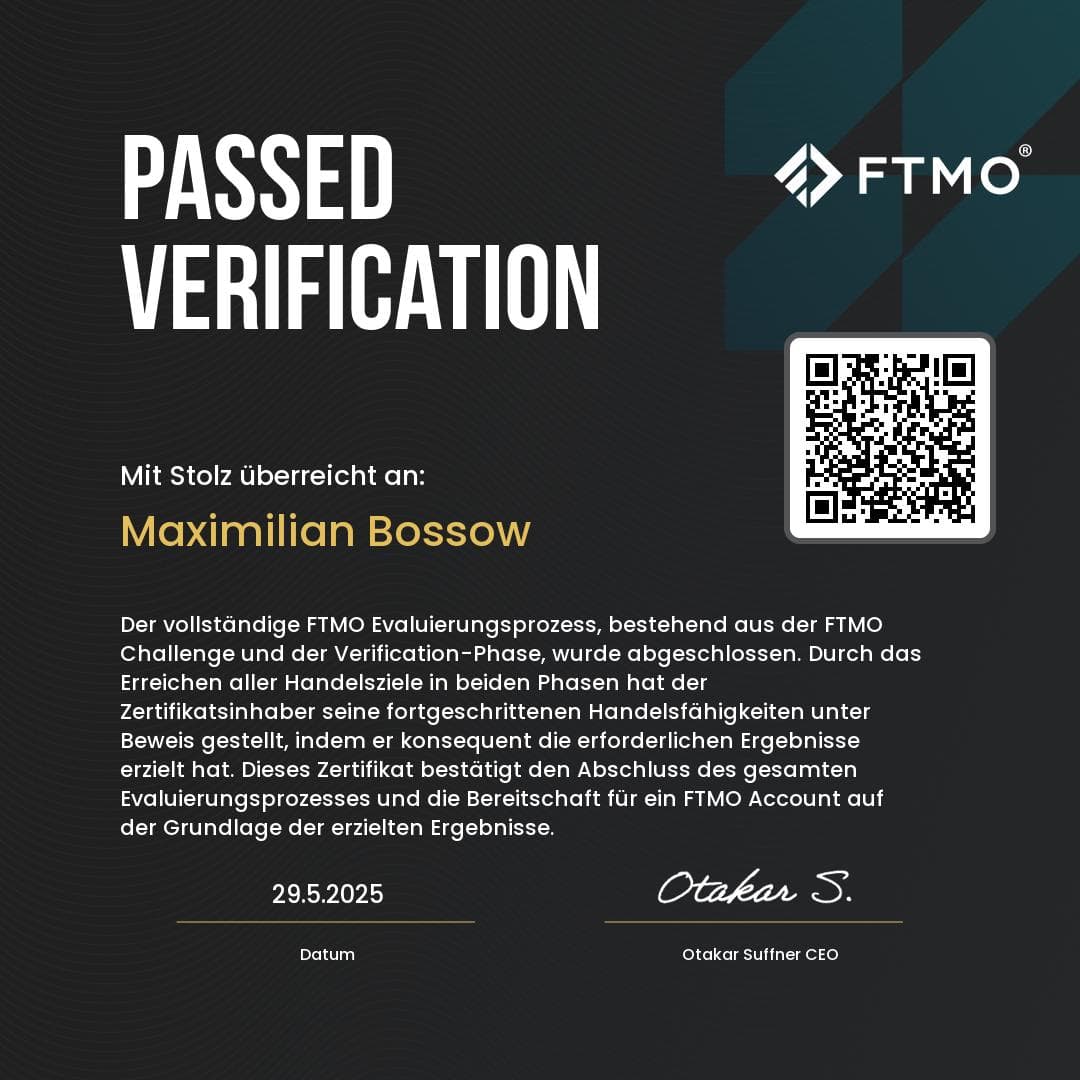 FTMO Verification passed — second funded-account